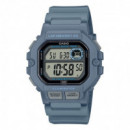 CASIO WS-1400H-2A Reloj Deportivo Hombre Azul Cronómetro Lap Memory 60 Wr 100M Batería 10 Años
