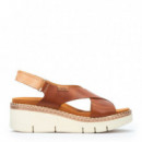 PIKOLINOS Cuña Gomera con Cierre Adherente Marrón W0K-0606C1-250