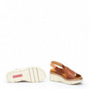 PIKOLINOS Cuña Gomera con Cierre Adherente Marrón W0K-0606C1-250