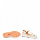 PIKOLINOS Zapato Aguilas Semiabierto con Cierre Adherente Marrón W8D-0855C1-909