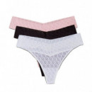 Pack de 3 Tangas de Tiro bajo - Icon Logo Lace  CALVIN KLEIN
