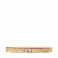 Cinturón de Piel Metalizada Reversible  RALPH LAUREN