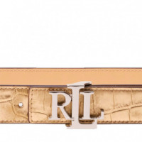 Cinturón de Piel Metalizada Reversible  RALPH LAUREN