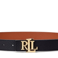 Cinturón Reversible de Piel Granulada con Logotipo  RALPH LAUREN