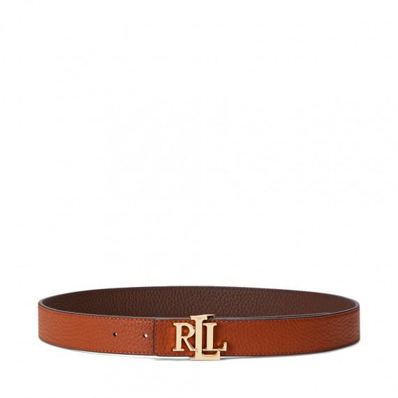 Cinturón Reversible de Piel Granulada con Logotipo  RALPH LAUREN
