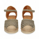 Abierto Lados Calada Piel Verde  UNISA