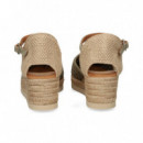 Abierto Lados Calada Piel Verde  UNISA