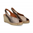 Abierto Punta y Talon Metalizado Gris  VIGUERA