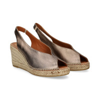 ABIERTO PUNTA Y TALON METALIZADO GRIS