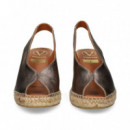 Abierto Punta y Talon Metalizado Gris  VIGUERA