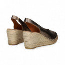 Abierto Punta y Talon Metalizado Gris  VIGUERA