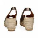 Abierto Punta y Talon Metalizado Gris  VIGUERA