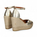 SANDALIA TACHAS METALIZADO BEIGE