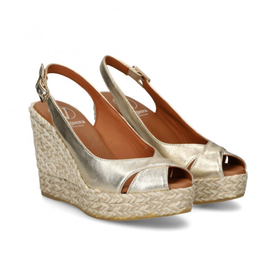 ABIERTO PUNTA Y TALON X METALIZADO BEIGE