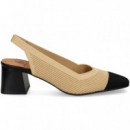 sin Talon Regilla Negro+camel  MISS ELASTIC