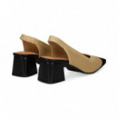 sin Talon Regilla Negro+camel  MISS ELASTIC