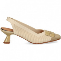 sin Talon Aplique Regilla Beige+crema  MISS ELASTIC