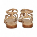 Sandalia Bebe Gilda Tachas Oro+cuero  ASH