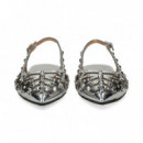 sin Talon Enrejado Tachas Todo Plata  ASH