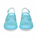 Sandalia Tiras Acolchadas Piel Cielo  CAMPER