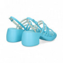 Sandalia Tiras Acolchadas Piel Cielo  CAMPER