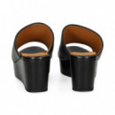 Pala Plataforma Piel Negro  UNISA