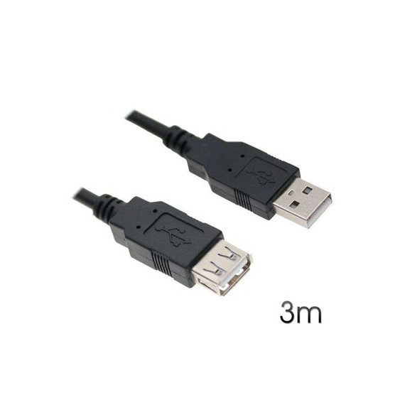 Cable Extensor USB Am-af 3MTRS Negro CR0129  CROMAD