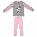 Pijama Largo Interlock Minnie  DISNEY