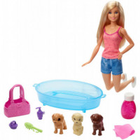 Muñeca BARBIE + Perritos