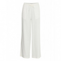 Pantalones mujer Pantalones ICHI Linno Cloud Dancer