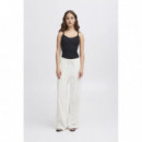 Pantalones Mujer Pantalones ICHI Linno Cloud Dancer