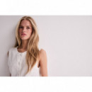 Chaqueta Mujer Chaleco ICHI Linno Cloud Dancer