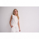 Chaqueta Mujer Chaleco ICHI Linno Cloud Dancer