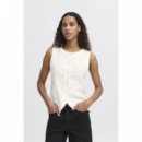 Chaqueta Mujer Chaleco ICHI Linno Cloud Dancer