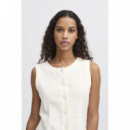 Chaqueta Mujer Chaleco ICHI Linno Cloud Dancer