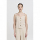 Blusas y Camisas Top ICHI Linno Natural Ecru