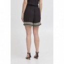Pantalones Mujer Shorts ICHI Ragni Black