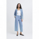 Pantalones ICHI Kate Denim Light Blue