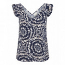 Camisas y Tops Top ICHI Aya Total Eclipse Ikat