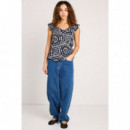 Camisas y Tops Top ICHI Aya Total Eclipse Ikat