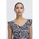 Camisas y Tops Top ICHI Aya Total Eclipse Ikat