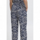 Pantalones Mujer Pantalones ICHI Aya Total Eclipse Ikat