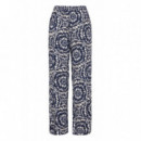 Pantalones Mujer Pantalones ICHI Aya Total Eclipse Ikat