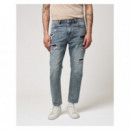 Vaqueros Hombre Pantalón GIANNI LUPO Vaquero Grant Carrot Fit con Rotos