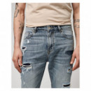 Vaqueros Hombre Pantalón GIANNI LUPO Vaquero Grant Carrot Fit con Rotos