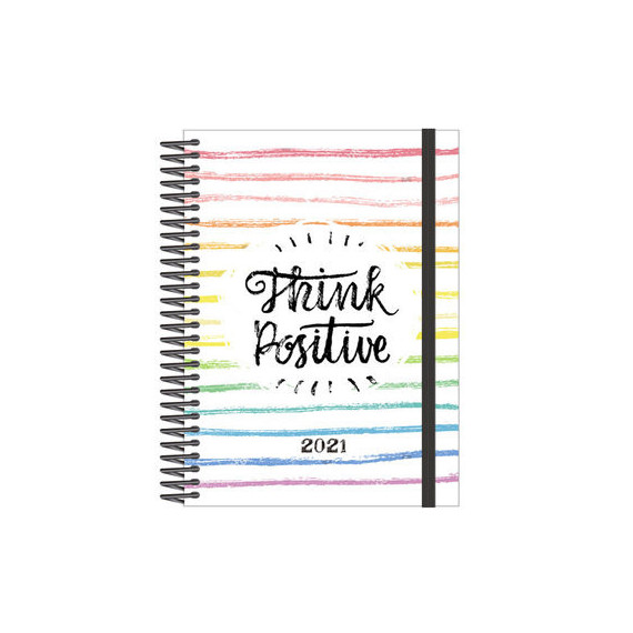 Agenda 2021 Espiral Sv Iki Think Positive 15,5X21CM  SENFORT
