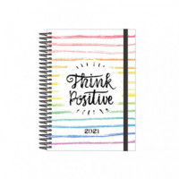 Agenda 2021 Espiral Sv Iki Think Positive 15,5X21CM  SENFORT
