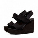 Sandalias de Cuña de Lona con Plataforma  CALVIN KLEIN