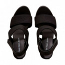 Sandalias de Cuña de Lona con Plataforma  CALVIN KLEIN