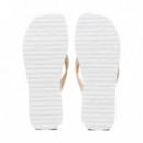 Chanclas Metálicas con Puntera Cuadrada  CALVIN KLEIN